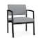 Lesro Lenox Steel Wide Guest Chair Metal Frame, Black, RS Fog Upholstery LS1201 - alternate 1